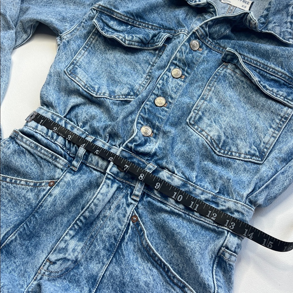 We The Free Light Blue Denim Jumpsuit - Picture 7 of 14